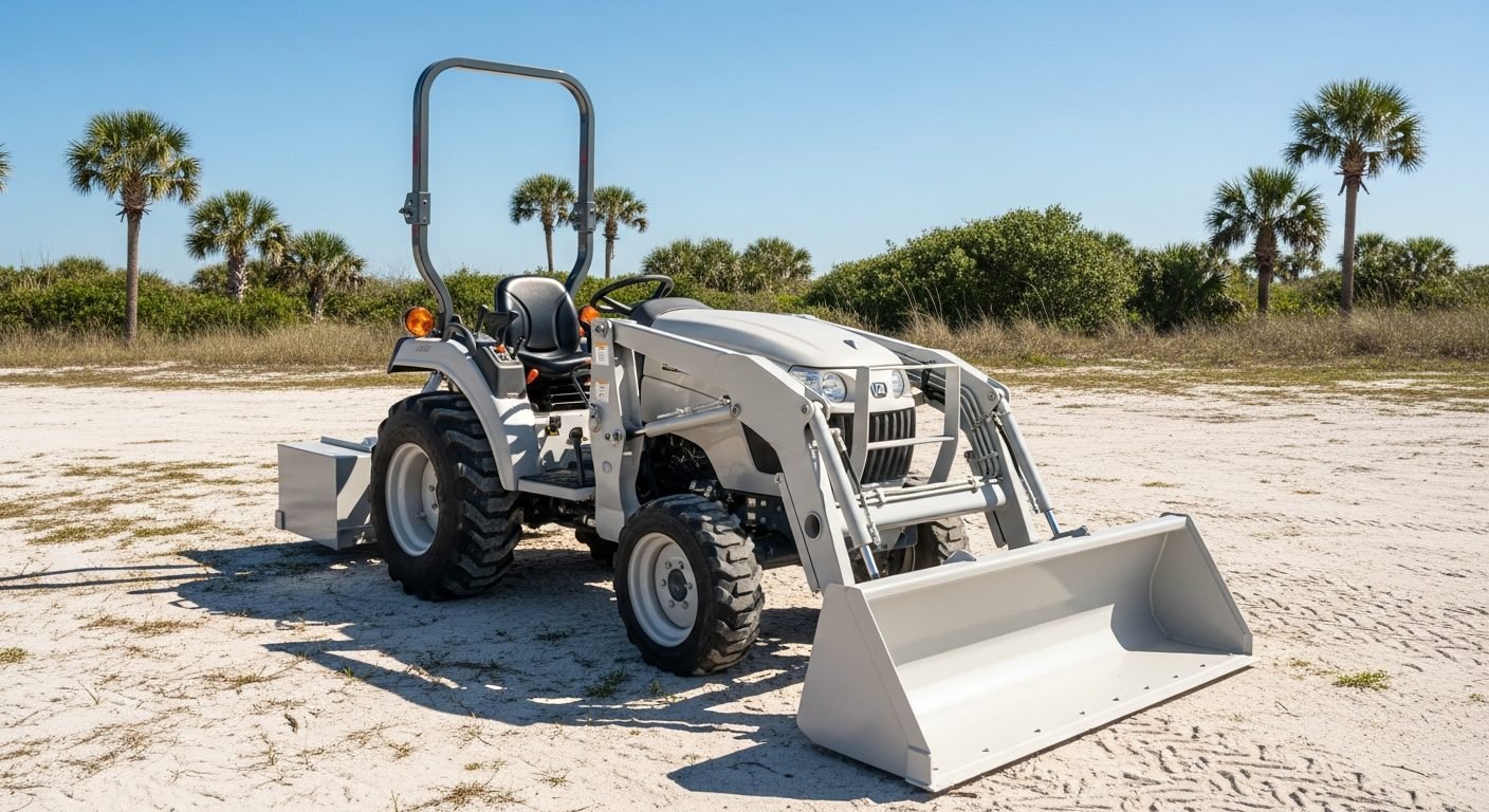 Tractor Rentals in Daytona Beach, FL 1 Rental compact tractor on a Daytona Beach area Florida property