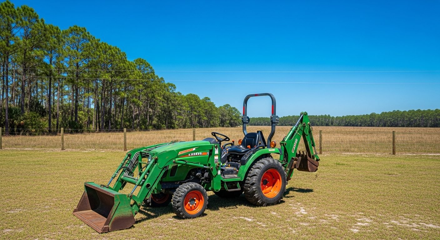 Pre-owned tractor on rural Orange County Florida acreage